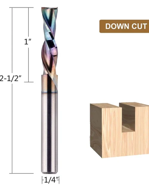 down cut spiral cnc router bit