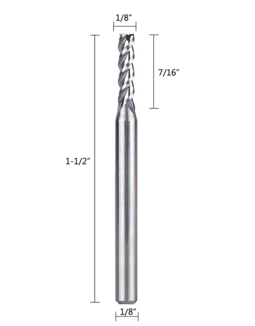 up cut aluminium end mill